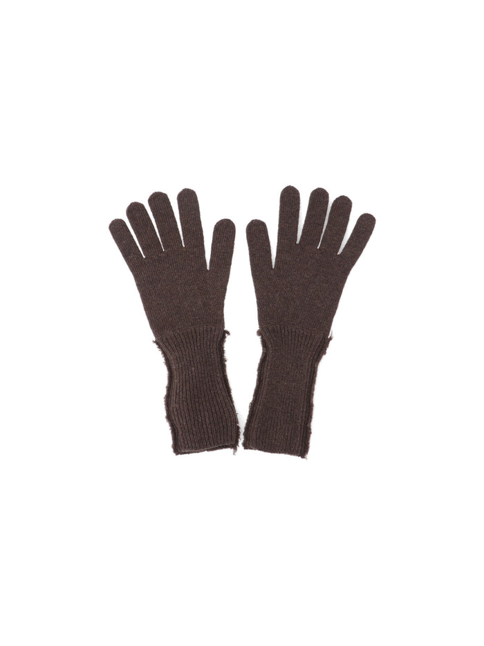 MM6 Maison Margiela Gloves Brown Wool