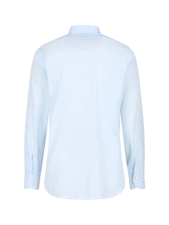Finamore Shirts Blue Cotton