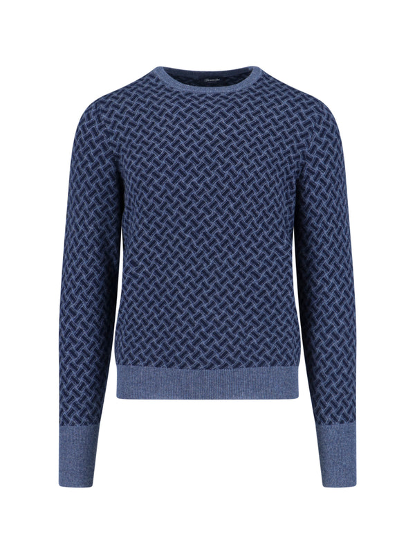 Drumohr 100% cashmere sweater in blue