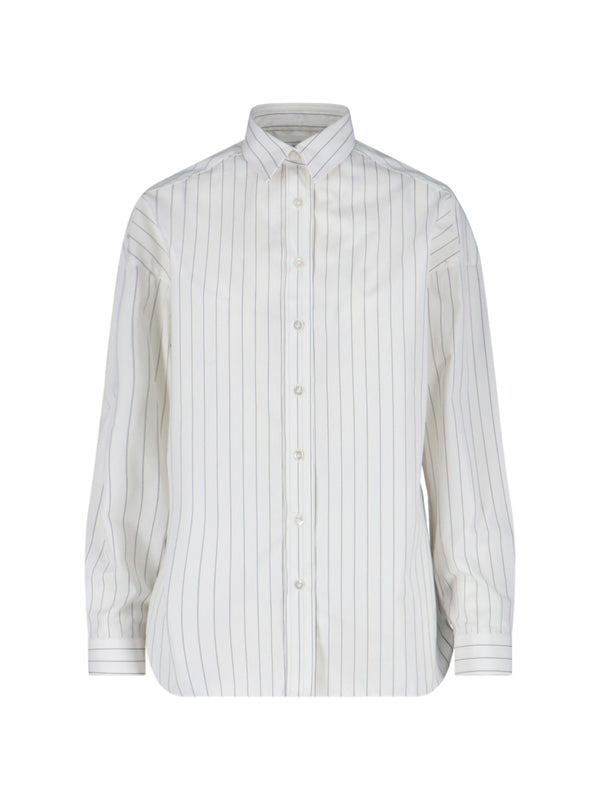 Finamore Lisaj 100% Cotton shirt in white