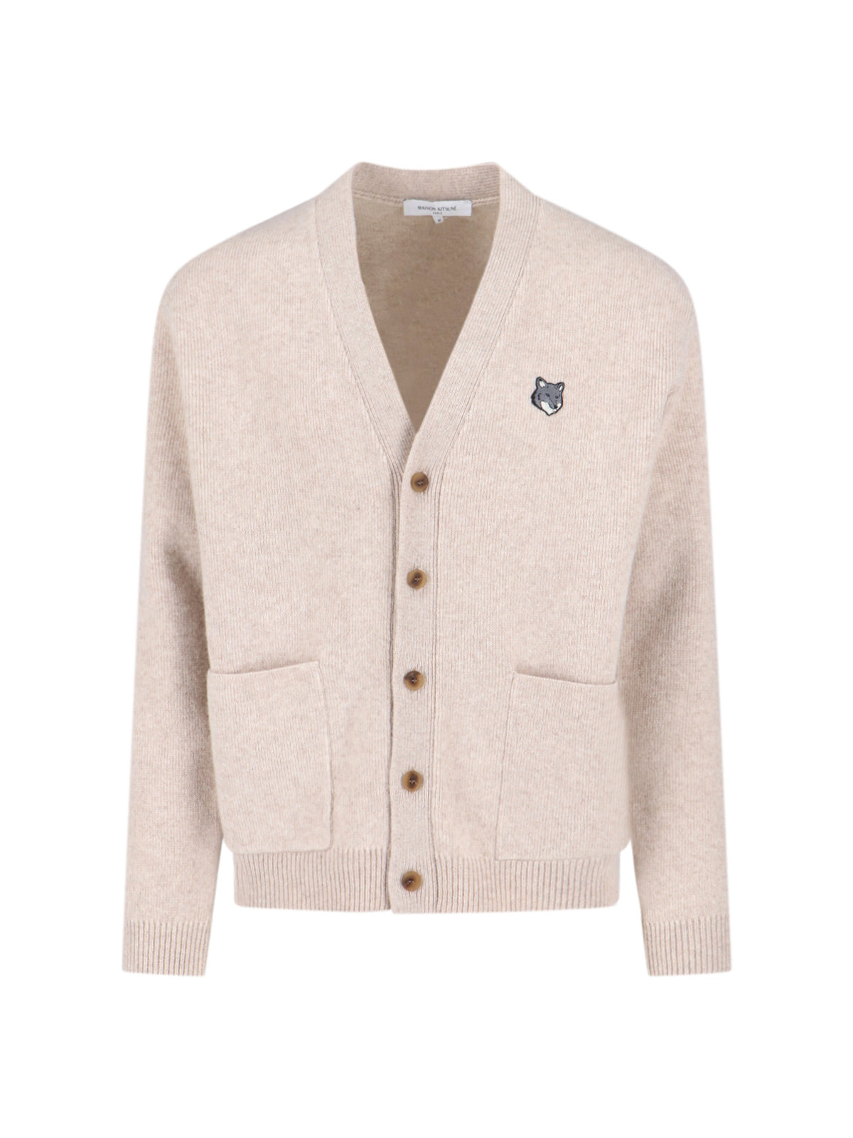 Maison Kitsune Sweaters Beige Wool