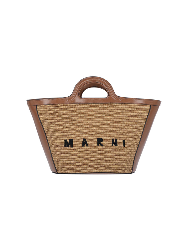 Marni 52% Cotton tote bag in beige