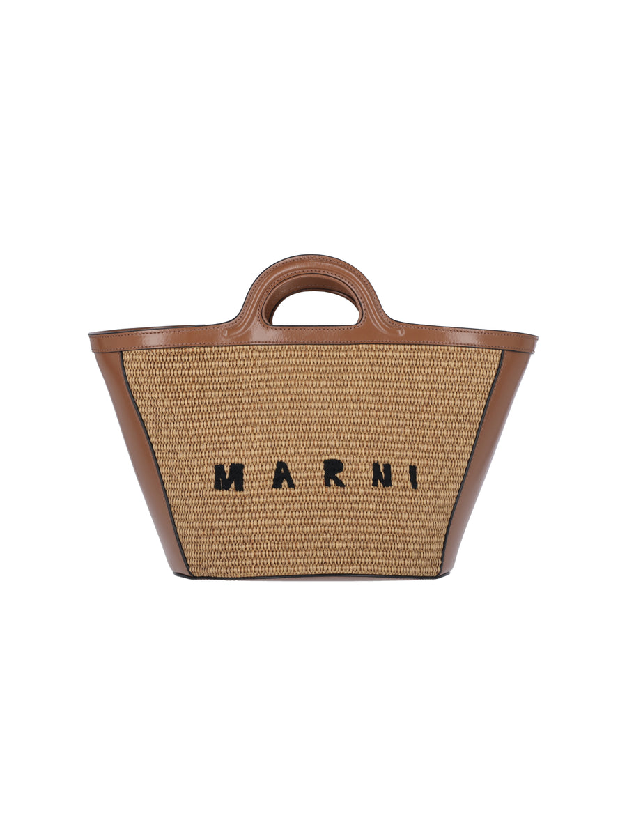 Marni 52% Cotton tote bag in beige