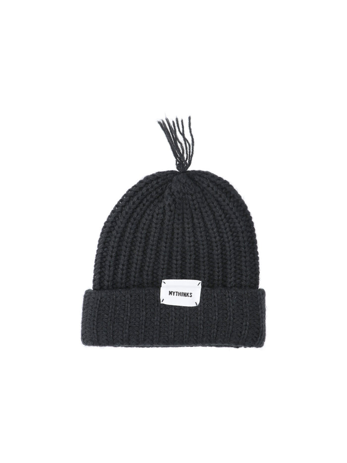 MYTHINKS Hats Black Wool