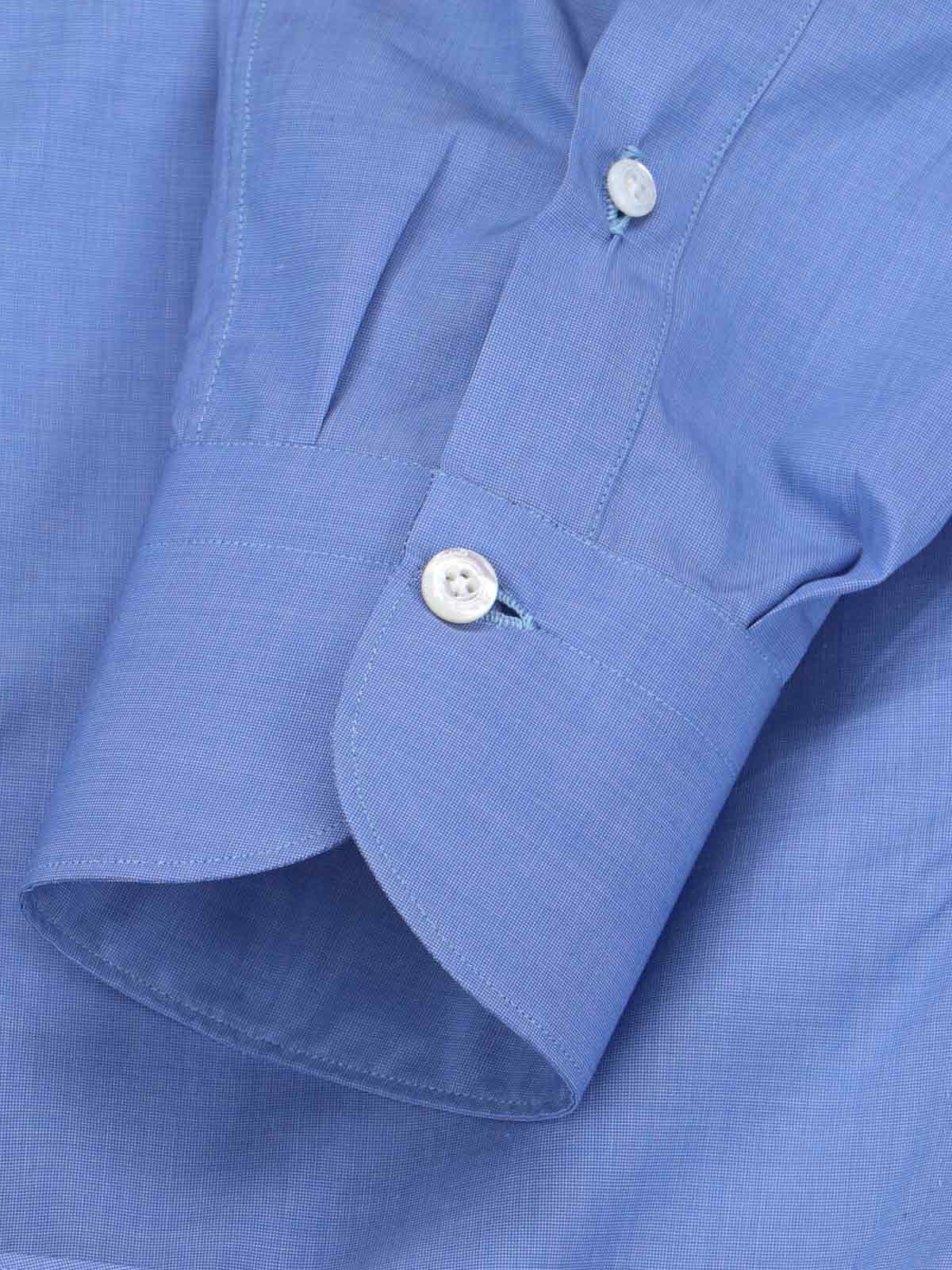 Finamore Shirts Blue Cotton