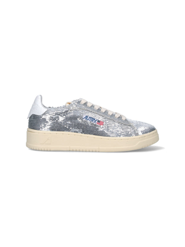 Autry Upper: 80% Polyester sneakers in silver