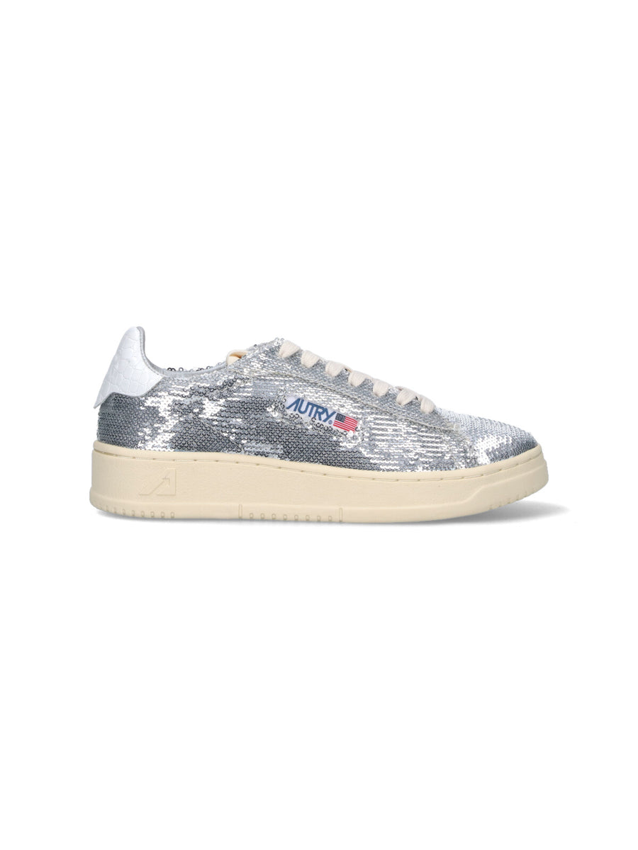 Autry Upper: 80% Polyester sneakers in silver