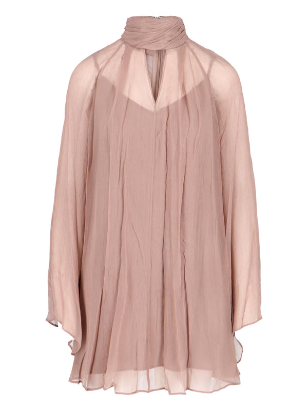 Staud 100% polyester dress in beige