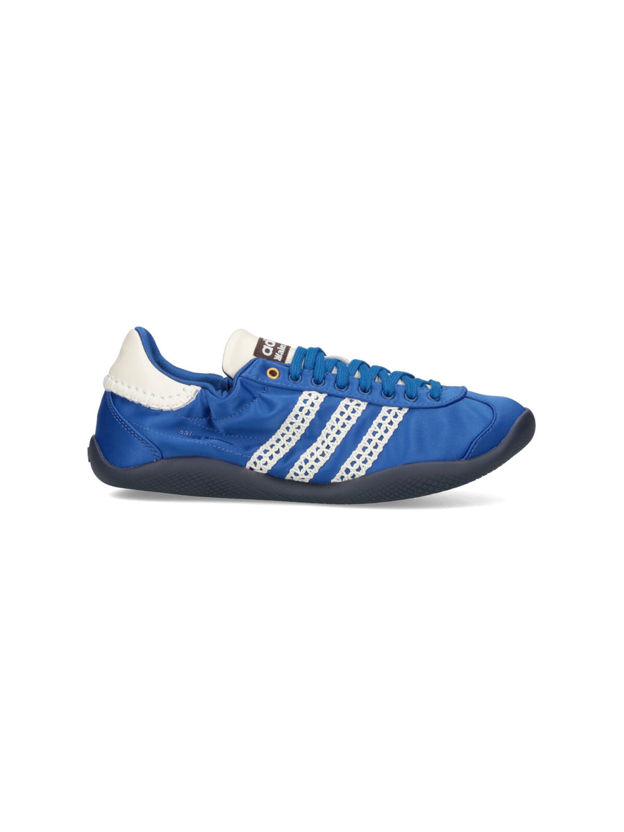 Adidas Originals By Wales Bonner Nylon upper with open-weave crochet accents sneaker in blue