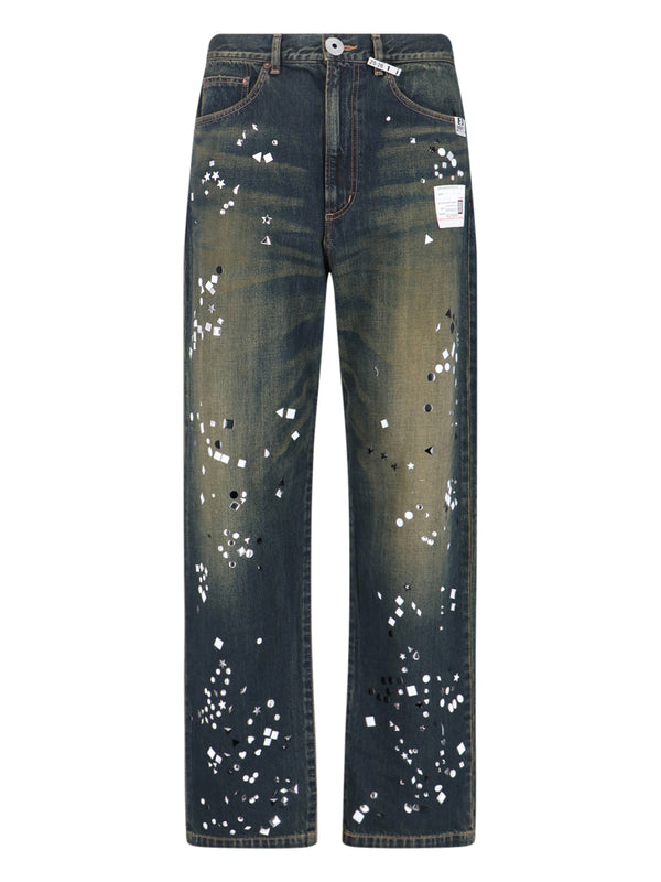 Maison Mihara Yasuhiro 100% Cotton jeans in blue