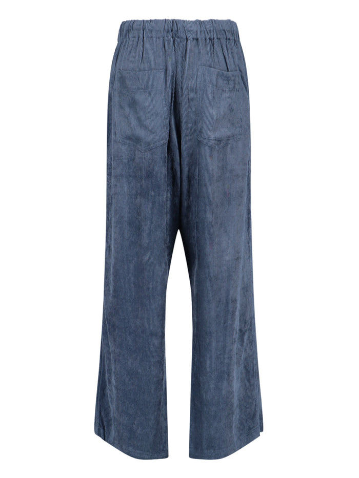 MYTHINKS Trousers Blue Rayon