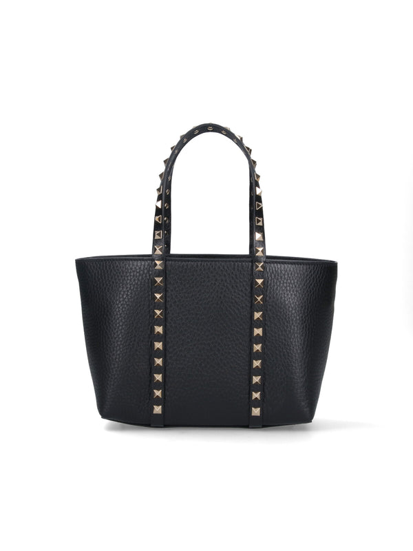 Valentino Garavani 100% calf leather tote bag in black