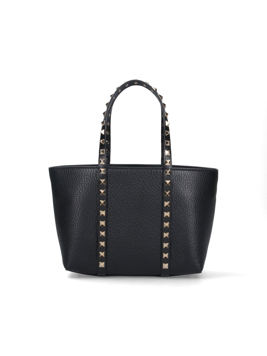 Valentino Garavani 100% calf leather tote bag in black