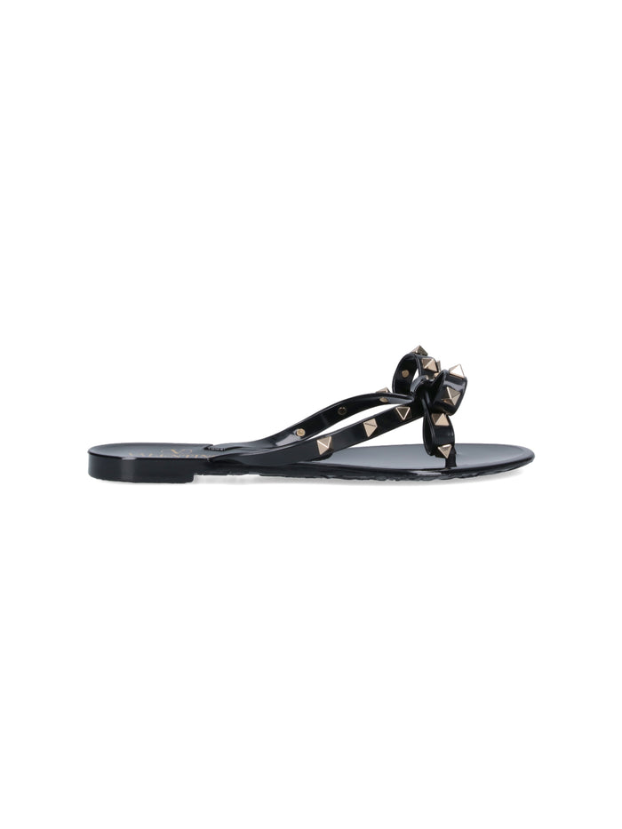 Valentino Garavani Sandals Black Polyvinyl Chloride