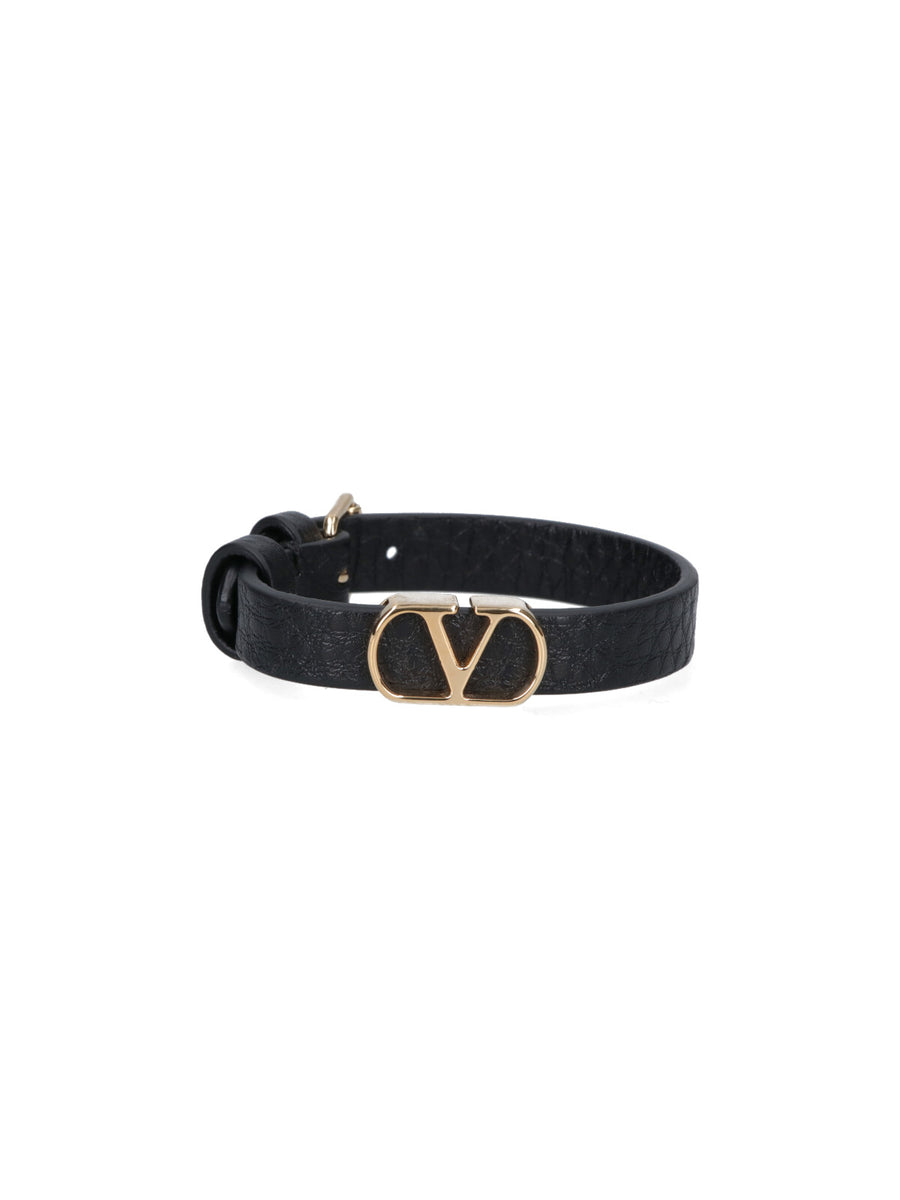 Valentino Garavani 100% calf leather belt in black