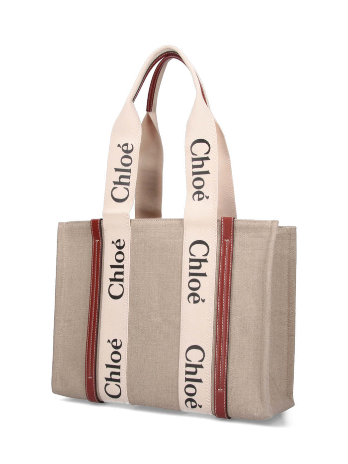 Chloè Bags White Linen