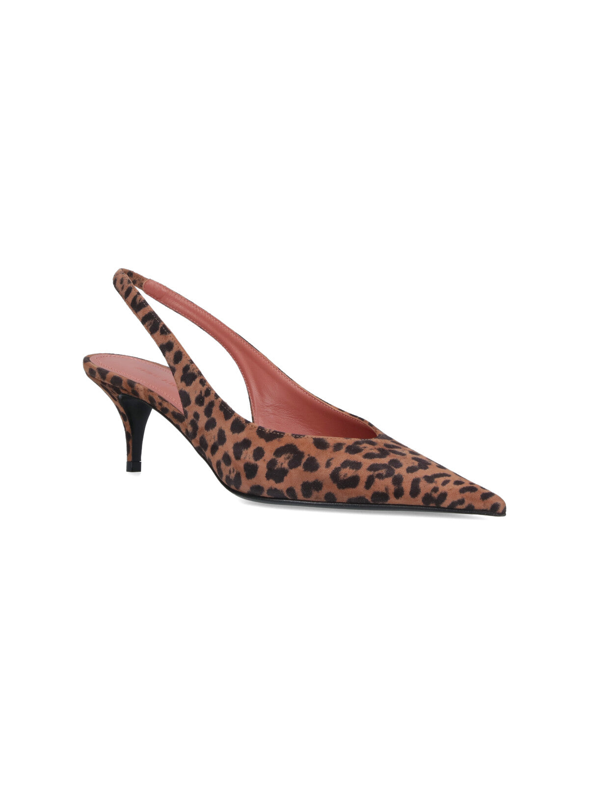 Amina Muaddi With Heel Brown Upper: Calf Leather