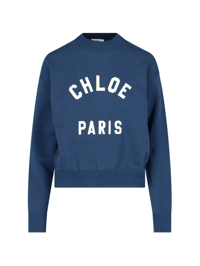 Chloè Sweaters Blue Outer Shell: Cotton