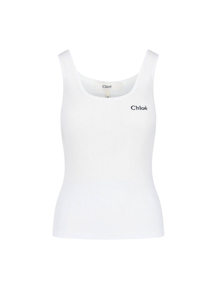 Chloè Top White Cotton
