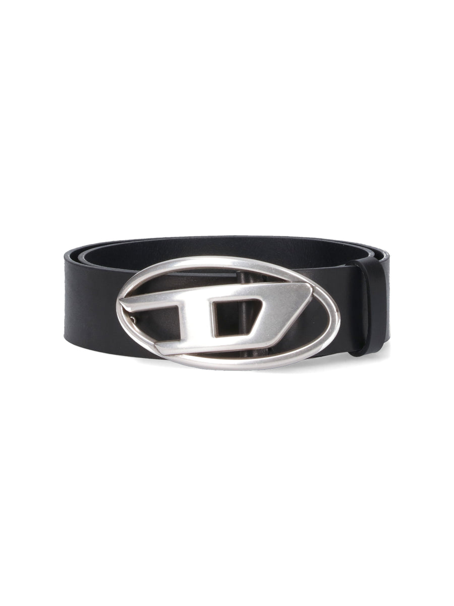 Diesel 100% leather belt in black