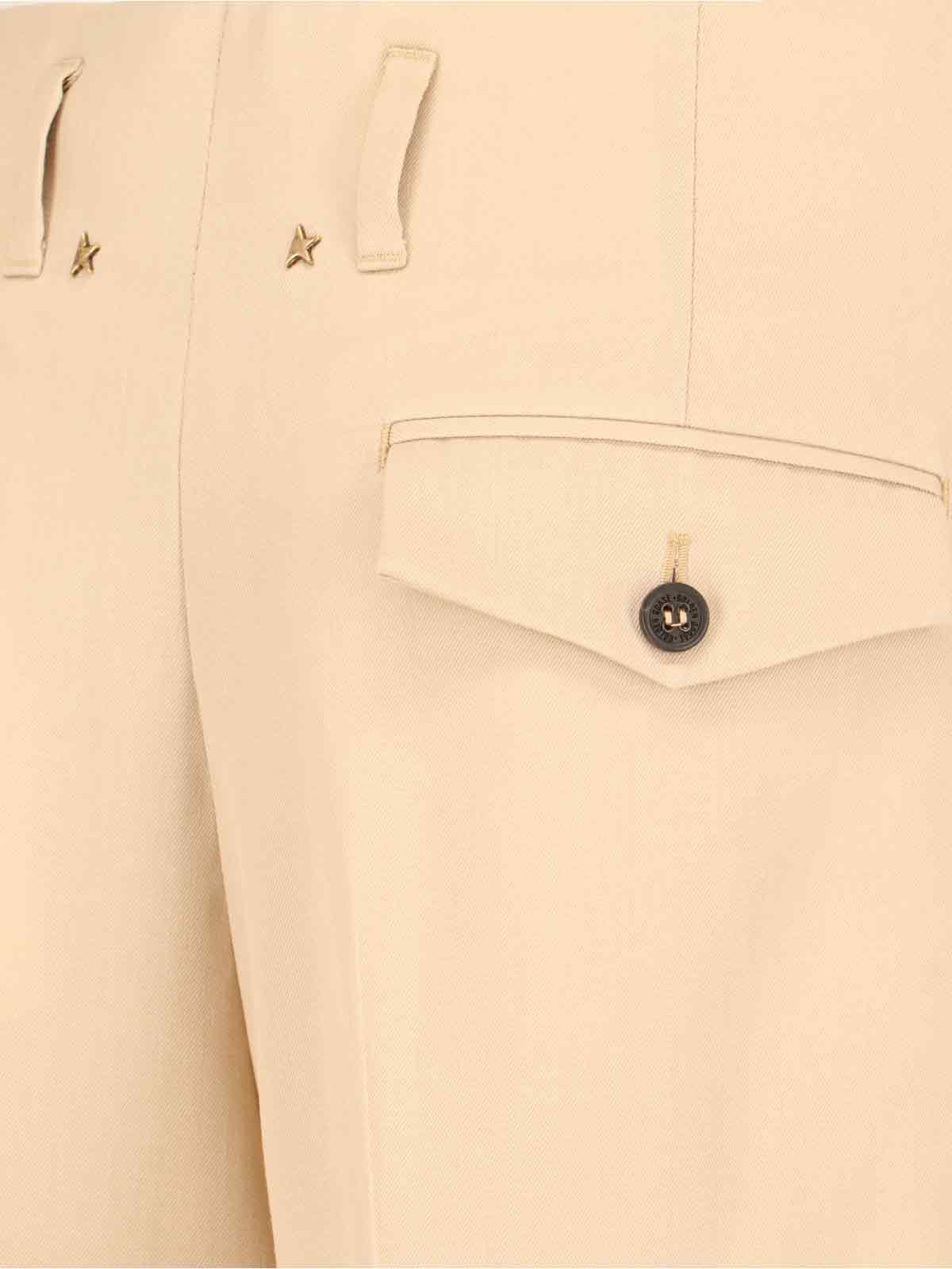 Golden Goose Trousers Beige Virgin Wool