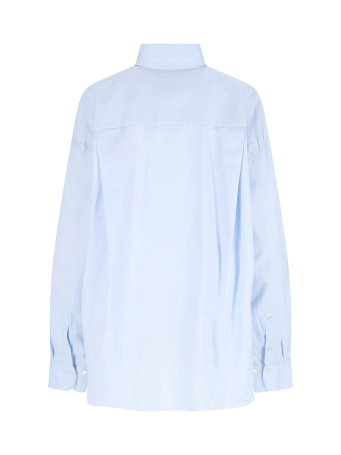Finamore Shirts Blue Cotton