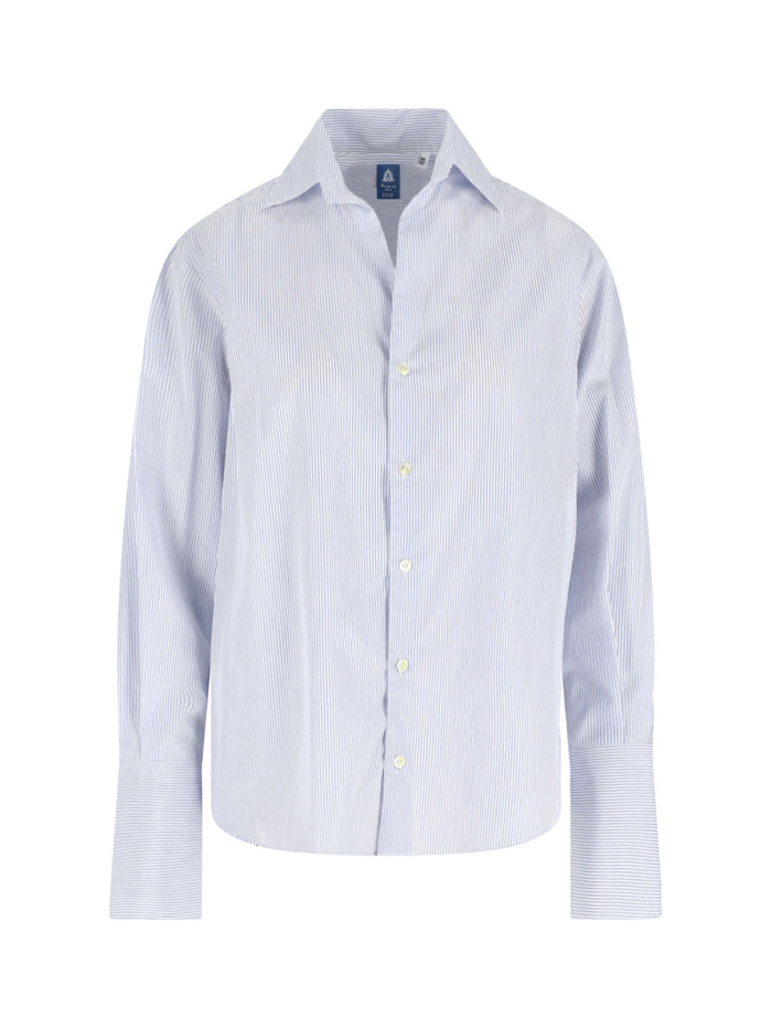 Finamore Shirts Blue Cotton