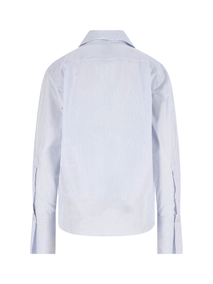 Finamore Shirts Blue Cotton