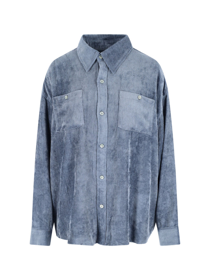 MYTHINKS Shirts Blue Rayon