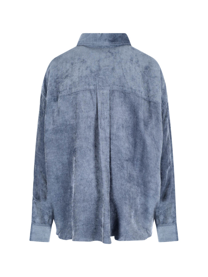 MYTHINKS Shirts Blue Rayon