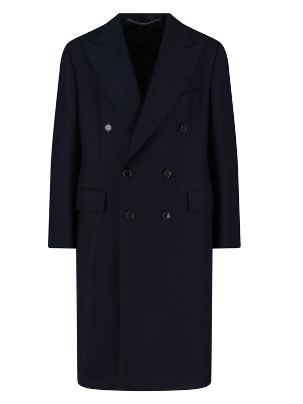 Cesare Attolini Apma 99% Wool coat in navy