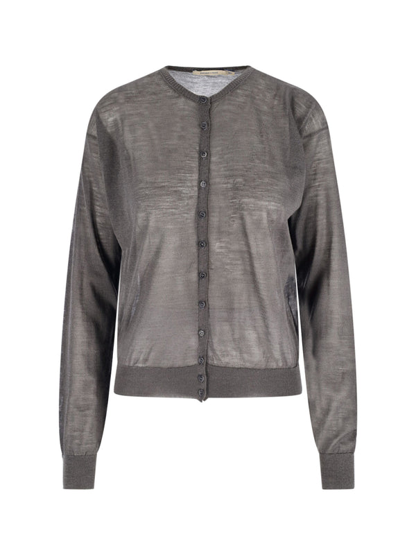 Paloma Wool 88% Extrafine Merino Wool cardigan in gray