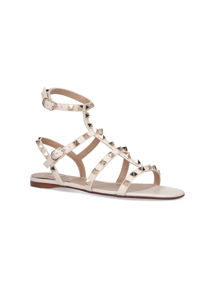 Valentino Garavani Sandals White Calf Letaher