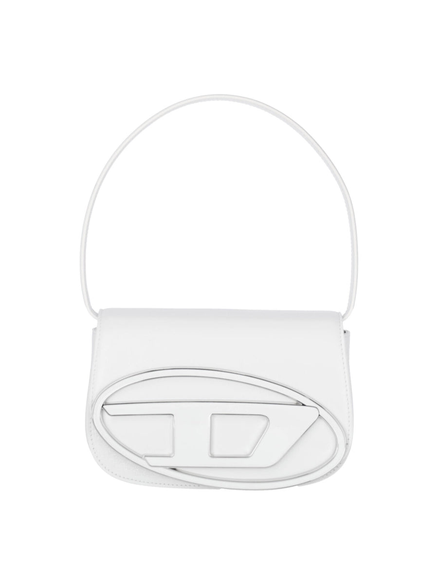 Diesel 100% leather shoulder bag in white