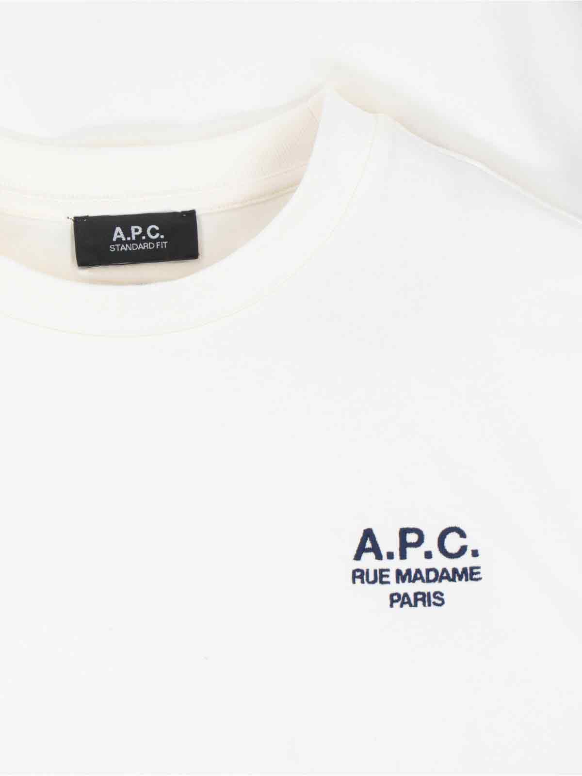 A.P.C. T-shirts and Polos White Organic Cotton