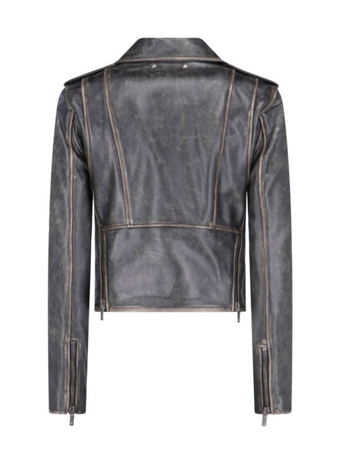 Golden Goose Jackets Black Cow Leather
