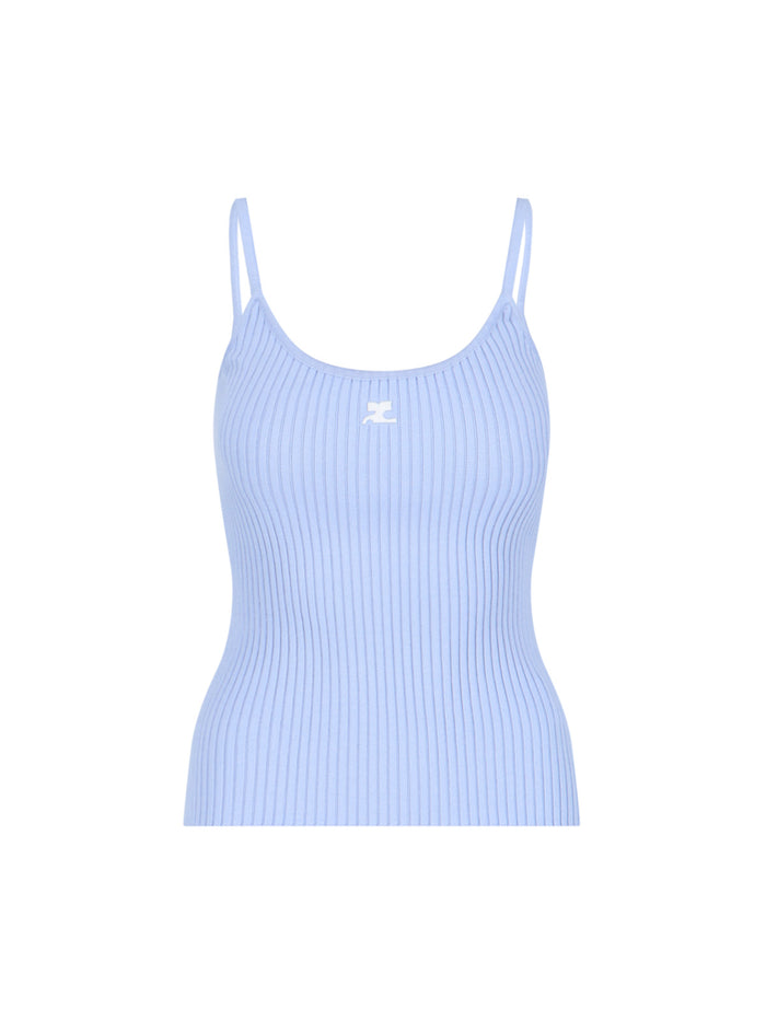 Courrèges Top Blue Viscose