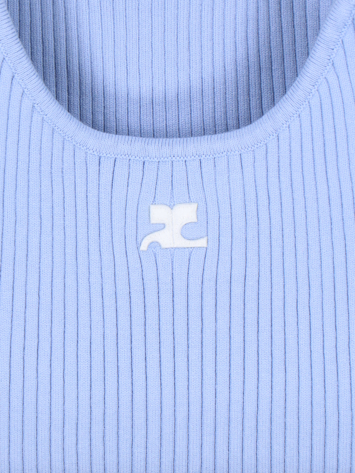 Courrèges Top Blue Viscose
