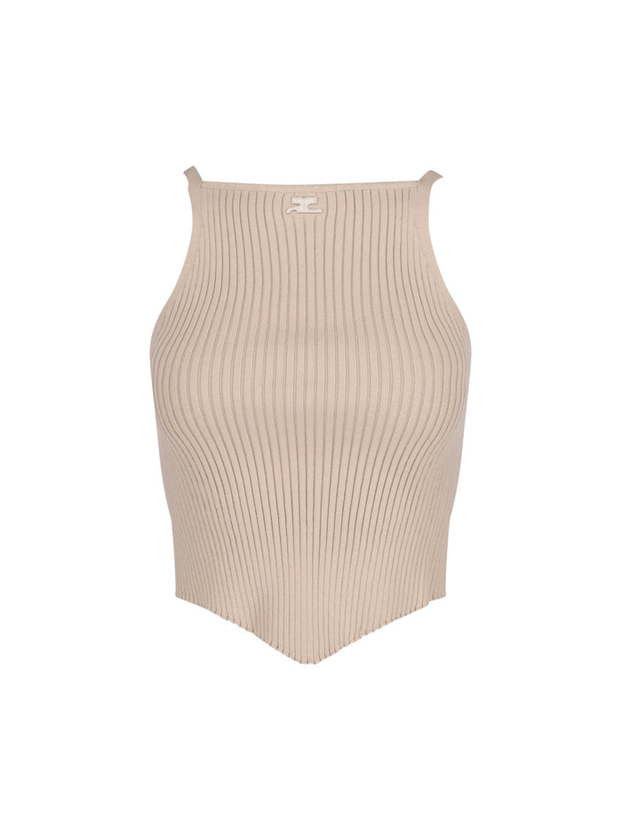 Courrèges Top Beige Viscose