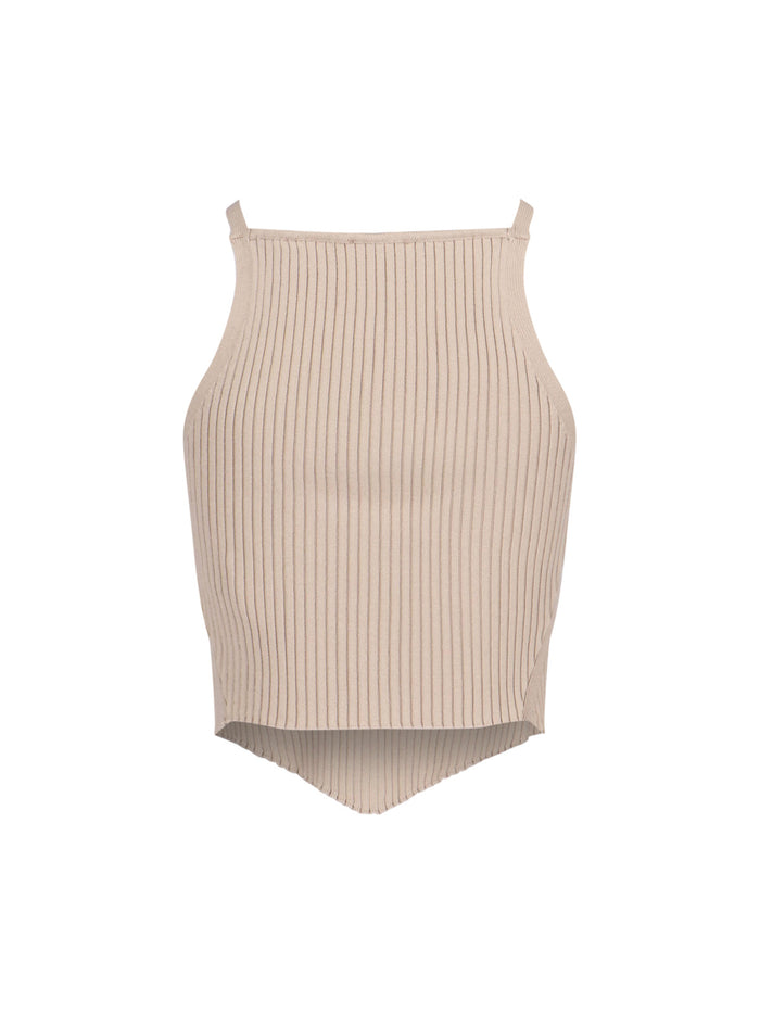 Courrèges Top Beige Viscose