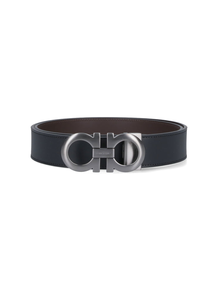 Ferragamo Belts Black Calf Leather