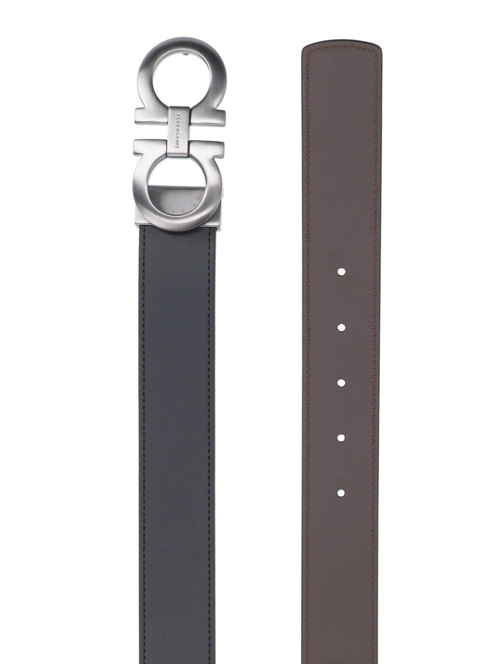 Ferragamo Belts Black Calf Leather