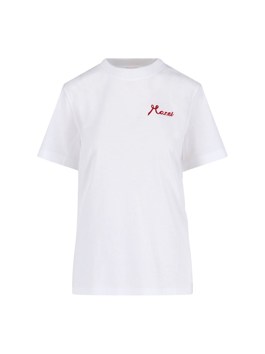 Marni Uscy 100% Cotton t-shirt in white