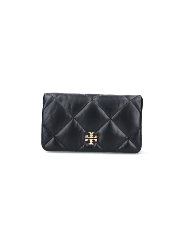 Tory Burch Body: 100% Cow Leather clutch in black