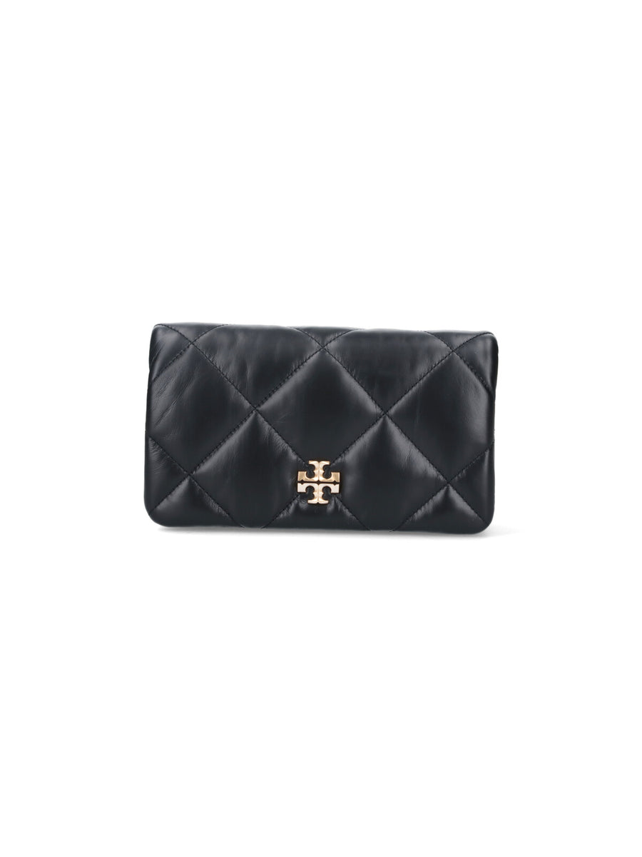 Tory Burch Body: 100% Cow Leather clutch in black