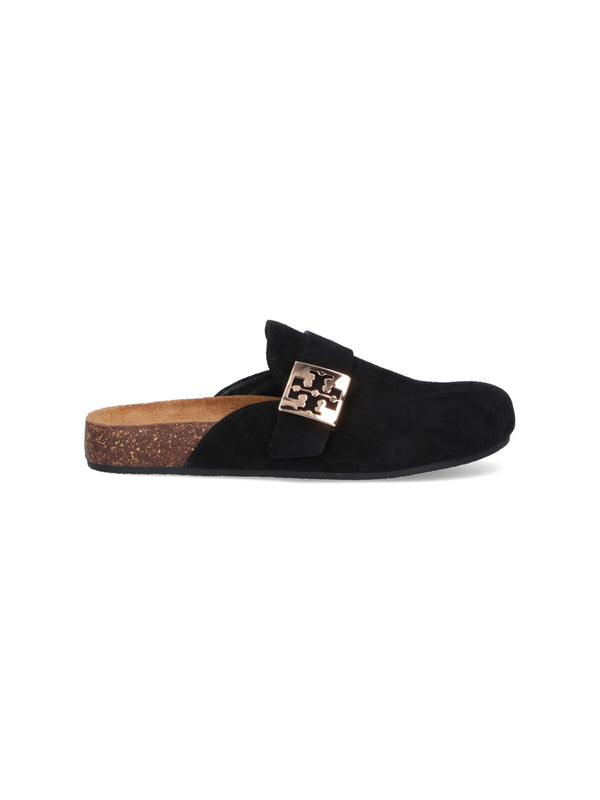 Tory Burch Upper: 100% Bovine Suede clog mule in black