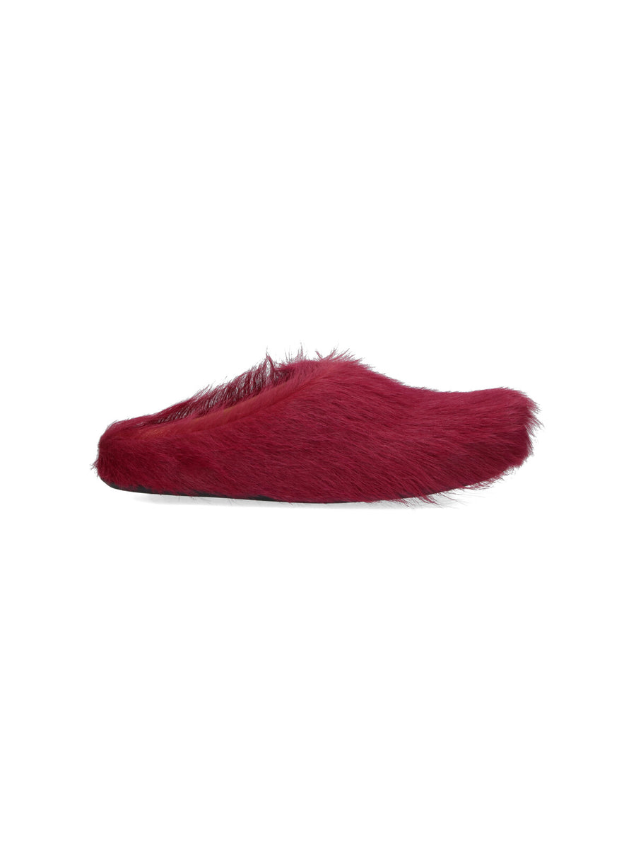 Marni Upper: 100% Calf Hair sandal in red