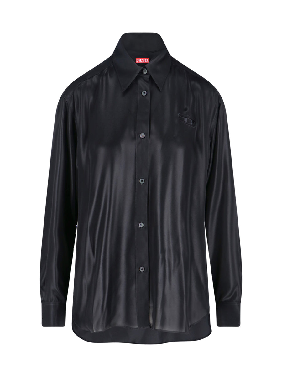 Diesel 100% polyester shirt in black
