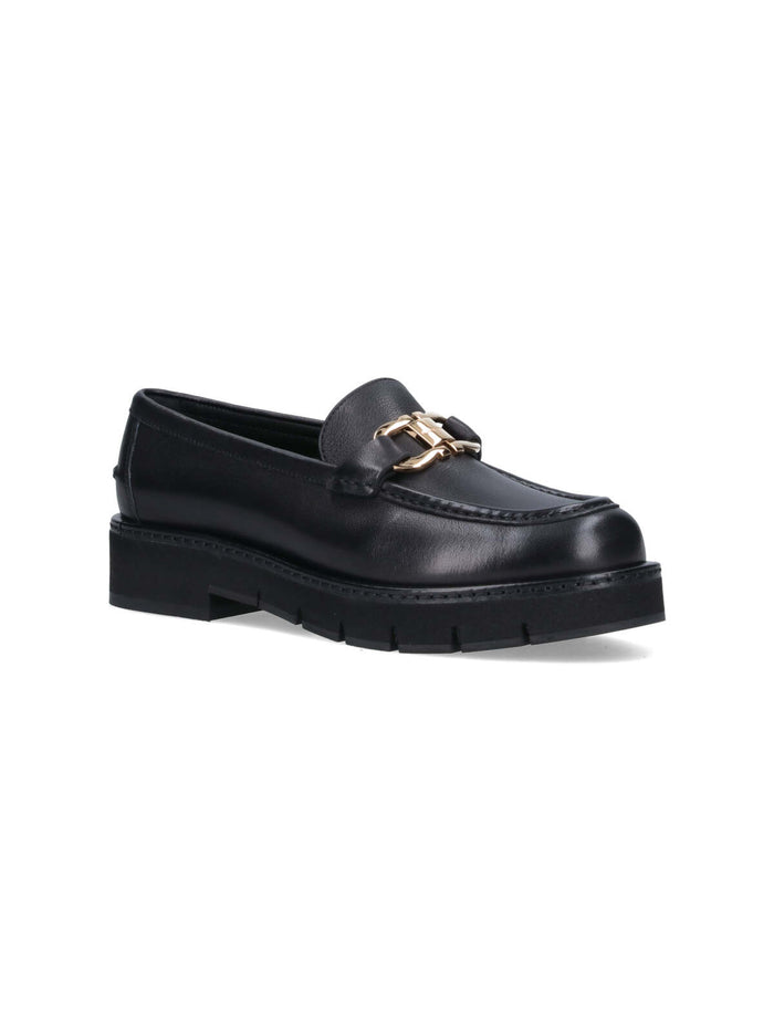 Ferragamo Flat shoes Black Upper: Calf Leather