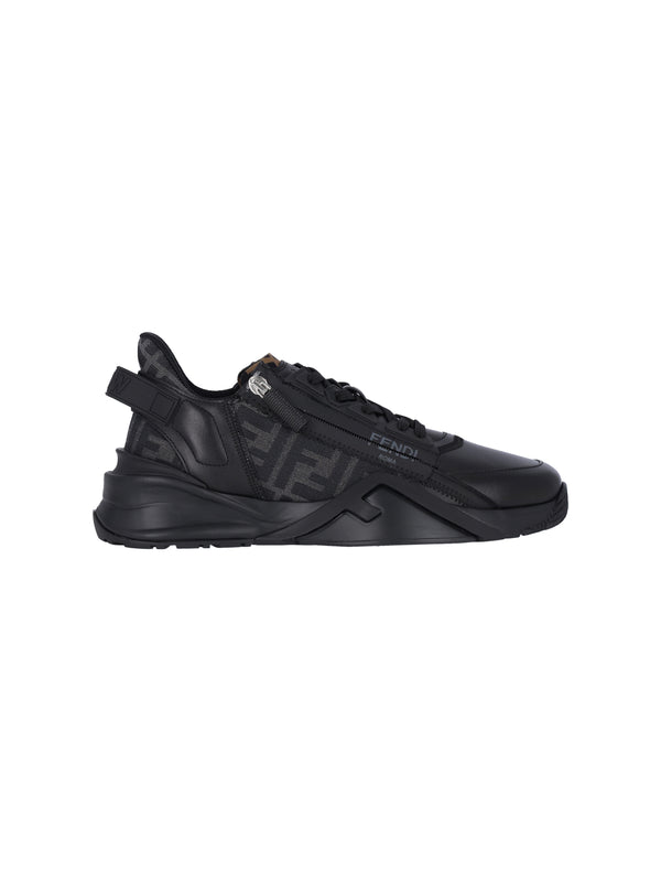 Fendi Ajzh 100% Calf Leather sneaker in black